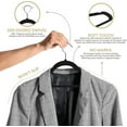thumbnail image 3 of 5-piece Hanger Set - Non Slip Hanger - Black Hanger - Suit Hanger With 360 Degree Rotating Hook - Heavy Duty Hanger - Pants Hanger, 3 of 6