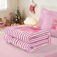 thumbnail image 5 of Manfei Monogram Zipper Full Size Comforter Sets with Fitted Sheet and 2 Pillowcases Letter Zipper Bedding Set, Pink S, Pink Reversible, 5 of 7