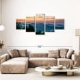 thumbnail image 7 of Elephant Stock Blue Ridge Wall Art - Horizontal Multi Panel Canvas - Living Room Wall Decor - Nature Multi Panel - Teal And Black Decor - 80" x 36", 7 of 7