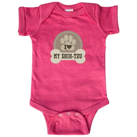 

Inktastic I Love My Shih Tzu Dog Gift Baby Boy or Baby Girl Bodysuit