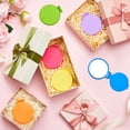 thumbnail image 6 of 12 Pieces Mini Folding Mirror Round Compact Mirror Portable Pocket Mirror Makeup Small Mirror Vintage Portable Travel Makeup Mirror for Women Girls (Bright Colors), 6 of 6