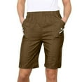 thumbnail image 2 of Sakmal Chino Women Khaki Shorts Straight Leg High Waisted Knee Length Trendy Solid Yellow Womens Shorts with Pockets, 2 of 8