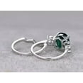 thumbnail image 2 of 2Ct Oval Cut Lab-Created Green Emerald Women's Wedding Bridal Ring Set 14K White Gold Plated, 2 of 3