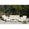 thumbnail image 2 of Jeco White Wicker 6-Piece Seating Set with Cushions Blue, 2 of 5