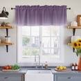 thumbnail image 2 of 2 Pack Purple Gradient Valance for Window Simple Color Gradient Abstract Art Kitchen Valance Rod Pocket Short Curtain Topper Decorative Window Treatment for Living Room Bedroom 42"x18", 2 of 8