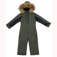 thumbnail image 4 of Boys Insulated Snowsuit Romper For Winter Outdoor Play Windproof Warm Jumpsuit Ice Skating, 4 of 4