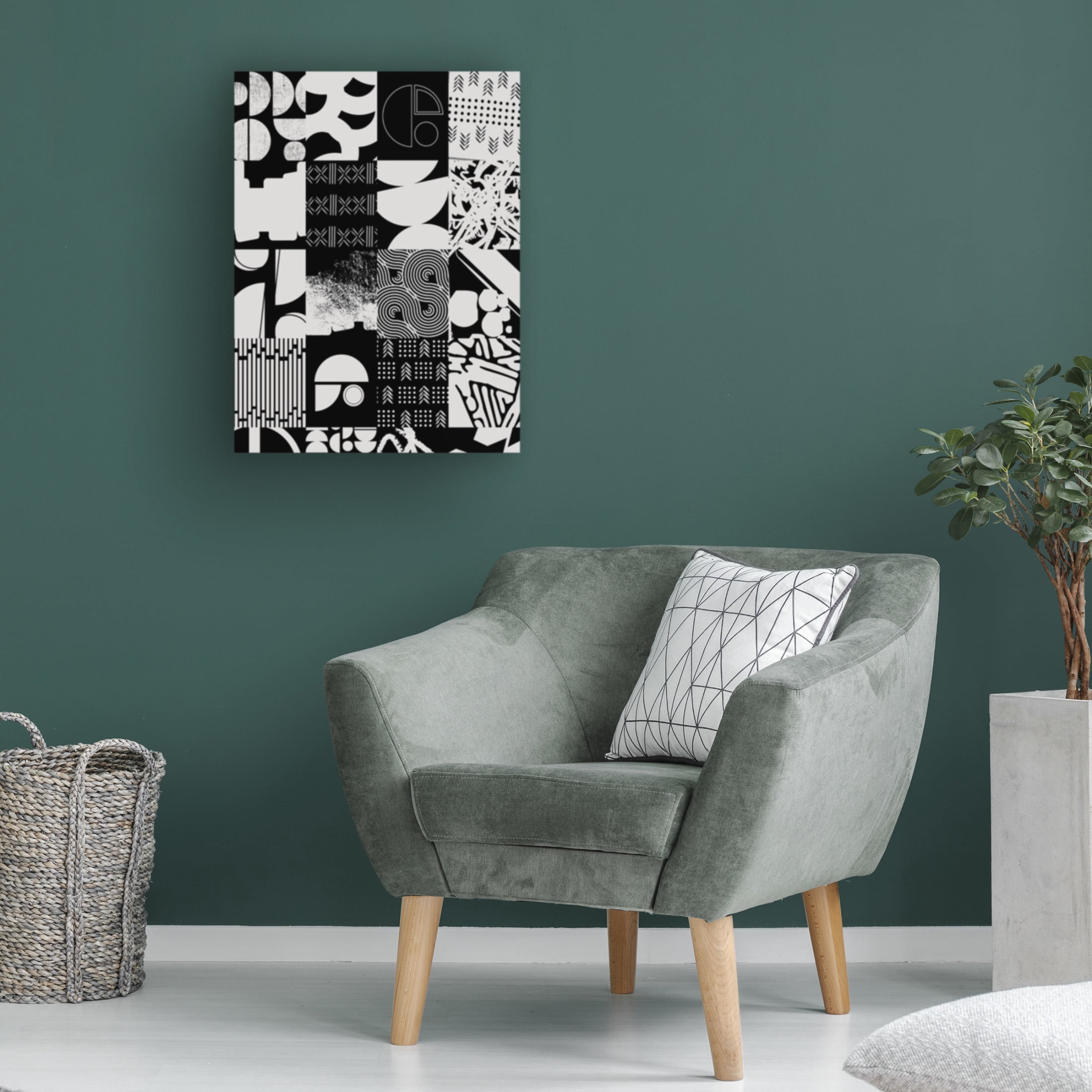 Canvas Wall Art - NUMA Art 'Patchwork' Wall Art for Living Room, Bedroom, or Office Décor by Trademark Fine Art - 35 x 47 Inches