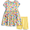 Yellow Multi, variant on Toddler Girls Printed Dress and Bike Shorts Outfit Set, 2-Piece, Sizes 18M-5T