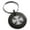 Black, variant on Stainless Steel Pattee Iron Cross Circlet Engraved Small Medallion Circle Charm Keychain Keyring