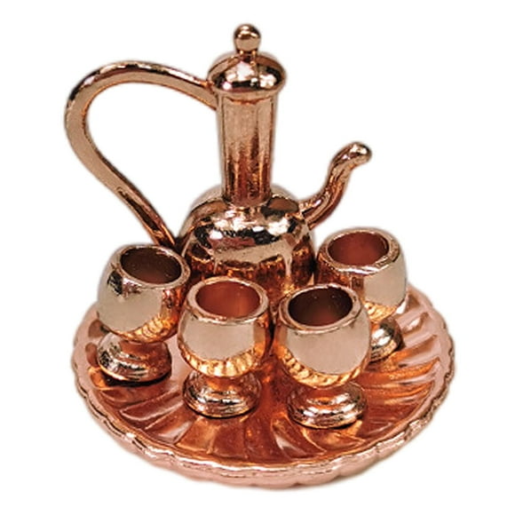 Set de Tazas de té Zulema de Metal 4 Tazas juguetes de Cocina de imitación en miniatura