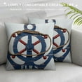 thumbnail image 3 of Nawypu Lake House Pillow Cover ,Nautical Rudder Anchor Ocean Adventure Cushion Cover for Car RV Camper Office,Navigation Theme Navy Blue Print Pillowcase Outdoor Pillow Cover for Kids Adults, 3 of 5