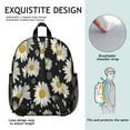 thumbnail image 5 of Cute Small Backpack with Yellow Flower and Daisy Print Patterns, Lightweight School Bag for Daily Use, 5 of 6