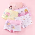 thumbnail image 1 of Calzoncillos de algodón fino para niñas, ropa interior con estampado bonito, bragas transpirables suaves y saludables, bóxer de talla 3 a 10T, 4 unidades por lote, 1 of 4