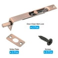 thumbnail image 3 of Uxcell Flush Bolt 6" x 0.71", Stainless Steel French Door Lock for Wood Composite Double Door, Red Bronze 2 Pcs, 3 of 6