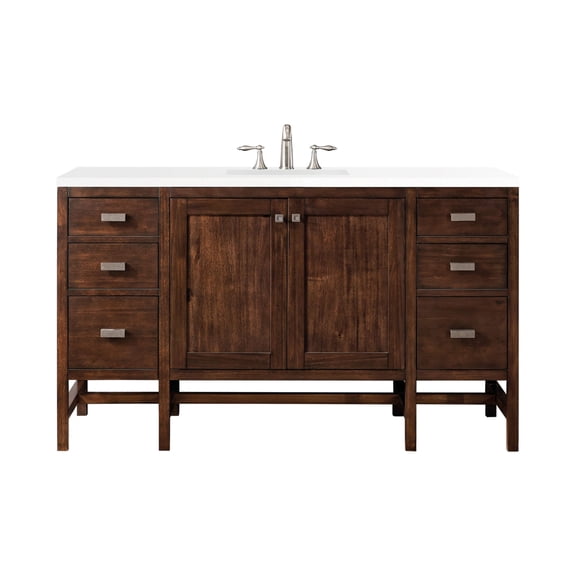 James Martin Vanities E444-V60S-MCA-3WZ Addison 60" Free Standing Single Basin Vanity Set