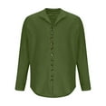 thumbnail image 4 of Stamzod Mens Linen Shirt Long Sleeve Button Down Cuban Guayabera Shirts for Men Lightweight Loose Fit Comfy Beach Hippie Shirts, 4 of 6