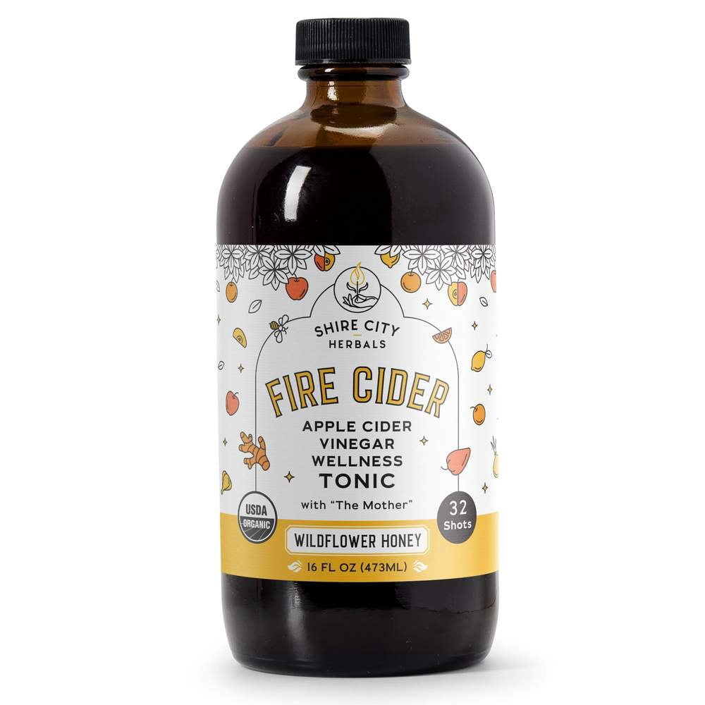 Fire Cider 16 oz Wildflower Honey Apple Cider Vinegar and Honey
