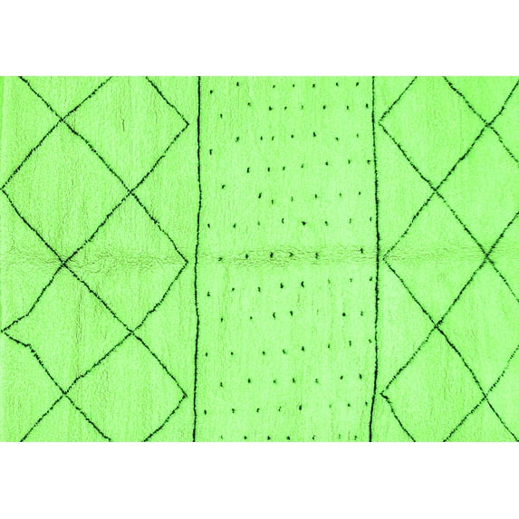 Ahgly Company Indoor Rectangle Solid Green Modern Area Rugs, 3' x 5'