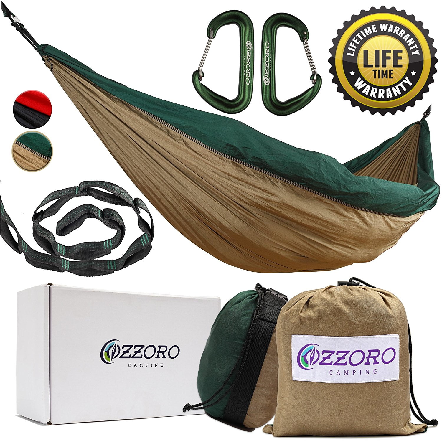 Double Hammock With Tree Straps â€“ XL Camping Hammock Lightweight Portable  Heavy Duty Two Person Parachute Nylon Hammock For Backpacking Outdoor Camp