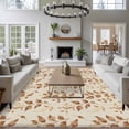 thumbnail image 3 of 5'x8' Area Rugs, Brown Fall Leaves Indoor Outdoor Area Rug for Living Room Bedroom, Vintage Farmhouse Leaf Plants Washable Bathroom Rugs Kitchen Floor Carpet Mats Home Decor Aesthetic, 3 of 8