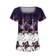 thumbnail image 5 of Fiudx Ofertas Relámpago Blusa Superior con Estampado de Manga Corta y Cuello Cuadrado, Informal, Cómoda Ya La Moda para Mujer, 5 of 5