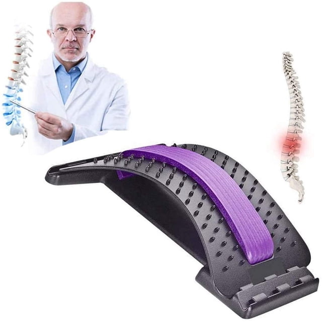 Camilla de espalda inferior superior de la espalda Masaje de espalda Camilla lumbar Corrección de postura Soporte de espalda para silla de oficina Tensión muscular Fitness Camilla de espalda (verde)