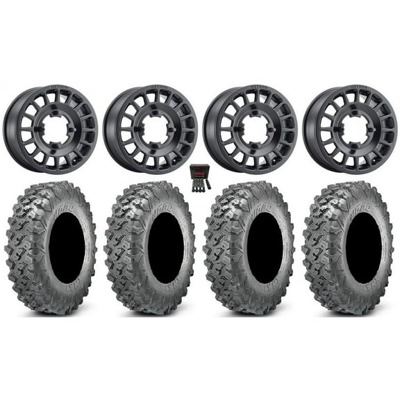 Method 407 15" Wheels Black 32" Lynx SXS Tires Can-Am Commander Maverick Renegade Outlander Defender