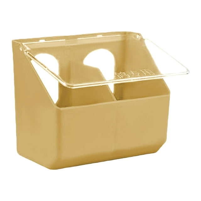Comedero para palomas, caja colgante, accesorio de jaula, resistente y ligero, estuche de alimentación para palomas, estuche de almacenamiento de Caqui