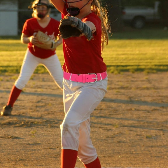 IDEANATEGRATE Pink Softball Belt 1Pack Youth Baseball Belts for Athletic Activities