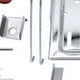 thumbnail image 3 of Kit de bandeja de batería universal, soporte de bandeja de batería de acero inoxidable, kit de sujeción con ganchos en J, piezas de coche de 7 1/2 x Soledad Bandeja del acumulador, 3 of 10