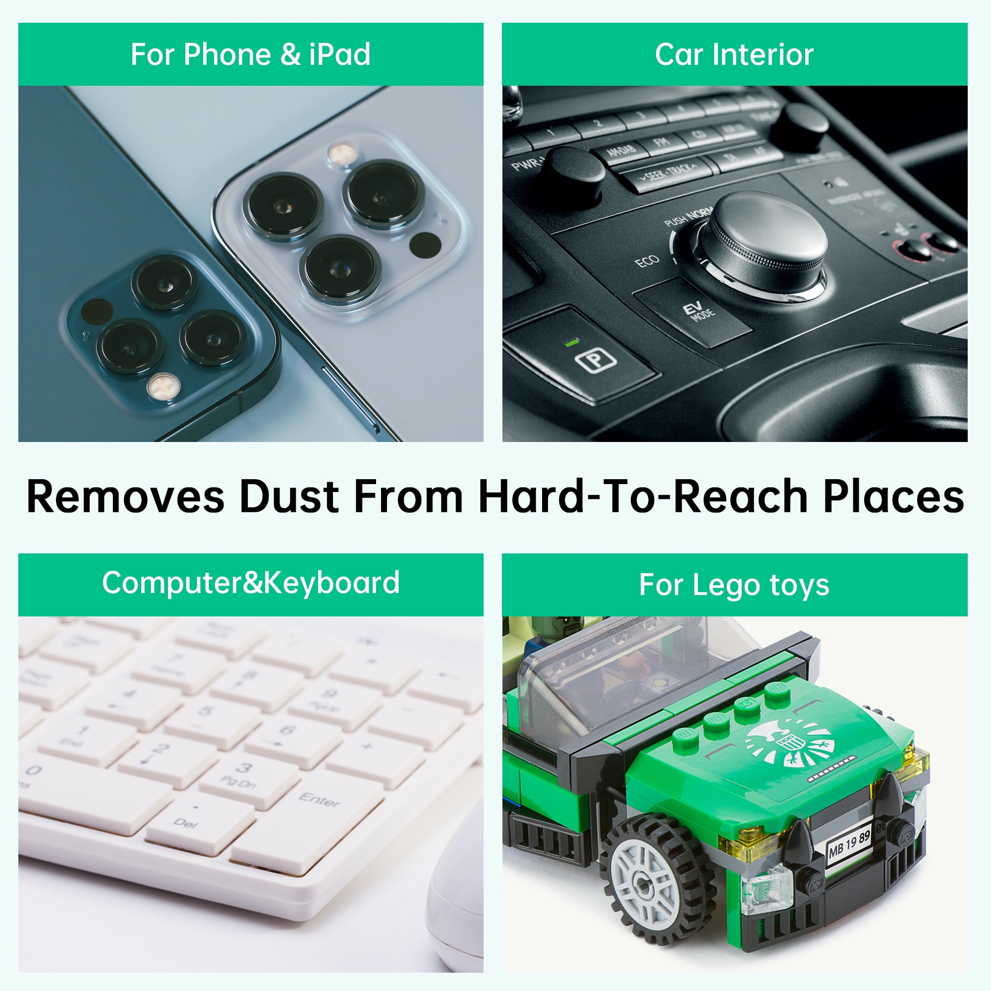 iDuster Compressed Air Spray, 3.5oz-3packs, for Keyboard Cleaning - Effective for Removing Dust, Hair, Crumbs, and Debris from Laptops, Computers, Jewelry, and Cameras