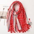 thumbnail image 4 of relayinert Foulards Élégants pour Femmes pour s'Habiller Ou Porter de Façon Décontractée Foulard d'Hiver pour Femme Foulard d'Été pour Femmes Châles Rouges, 4 of 6