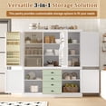 thumbnail image 4 of 73" Kitchen Pantry Cabinet with 4 Drawers and 4 Cabinets, Freestanding Pantry Storage Cupboard with 8-Tiers Refrigerator Doors and Adjustable Shelves for Kitchen, ﻿White, 4 of 7