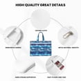thumbnail image 5 of Salouo Ice Blue Stripes for Canvas Tote File Bag, Tote Bag With Zipper Business Briefcase Document Bag with Handle A4 File Organizer Laptop Bag for Travel & Work, 5 of 8