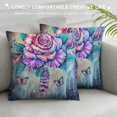 thumbnail image 3 of Orinice Rose Butterflies Graphic Decorative Pillow Cover for Home Couch Living Room Sofa - High-Quality Year-Round Use Cushion Case 1PC 24x24in, 3 of 5