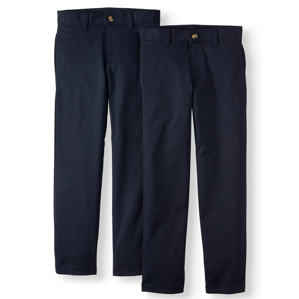 Wonder Nation Wonder Nation Boys School Uniform Twill Pants with