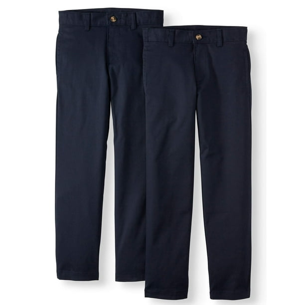 Wonder Nation Wonder Nation Boys School Uniform Twill Pants with