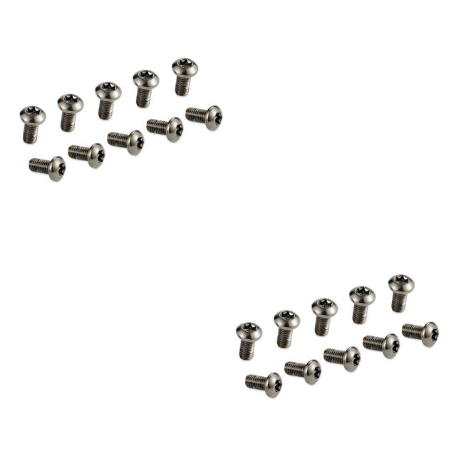 Eigraketly Paquete de 12 tornillos M5 de aleación de acero para frenos de disco, mantenimiento de piezas de repuesto para bicicleta, equipo para bicicleta Type2 NO2 Eigraketly CBP231178