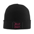 thumbnail image 3 of ZICANCN Bonnet Tricoté-Just Love Bonnet d'Hiver Doux Chaud Classique pour Hommes Femmes Rouge, 3 of 6