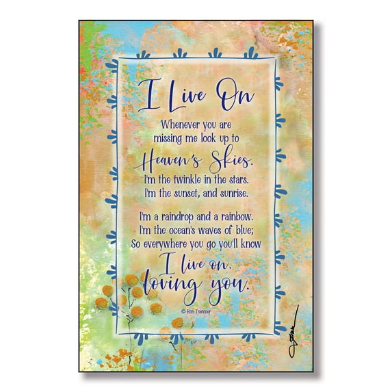 I Live On Wood Plaque with Easel and Hanger 6 inches x 9 inches