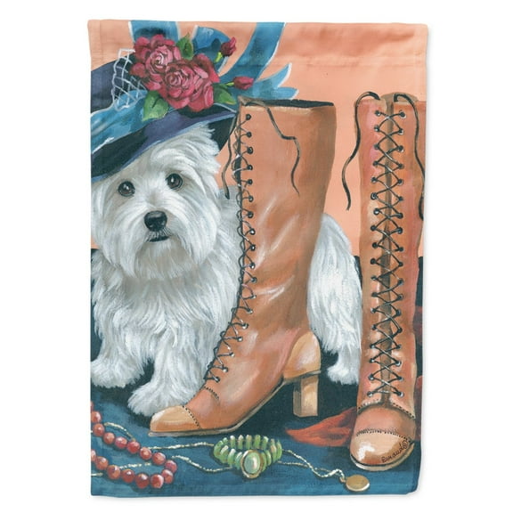 Carolines Treasures PPP3211GF Westie in Moms Closet Flag Garden Size  Small multicolor