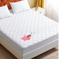 thumbnail image 1 of Canadian Linen Fitted Mattress Pad Washable Protector Quick Dry Nonslip Breathable Home Bedding Topper Waterproof Quilted Noiseless Deep Pocket, King, 1 of 4