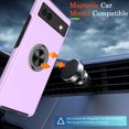 thumbnail image 6 of Pixel 6A Case, Google Pixel 6A Case with HD Screen Protector, Shockproof Google Pixel 6A Phone Case with 360° Magnetic Ring Holder Kickstand Phone Case for Google Pixel 6A Purple, 6 of 8