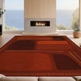thumbnail image 2 of Design&I 6'x9' Ultra Soft Area Rug, Red Rust Abstract Geometric Design Modern Rectangular with Accents Fluffy Washable Non Shedding for Guest Room Bedroom Living Room, 2 of 3