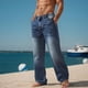 thumbnail image 1 of Ceisia Mens Fasion Navy Jeans Bootcut Relaxed Fit With Two Pockets L Gift, 1 of 9