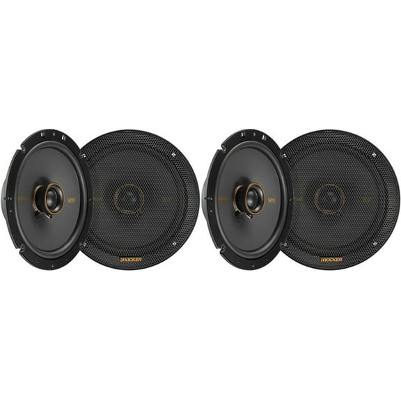 Kicker 51KSC6704 KS-Series 6.75" Coaxial Speakers with .75" tweeters w/ 51KSC6704 6.75" Coaxial Bundle