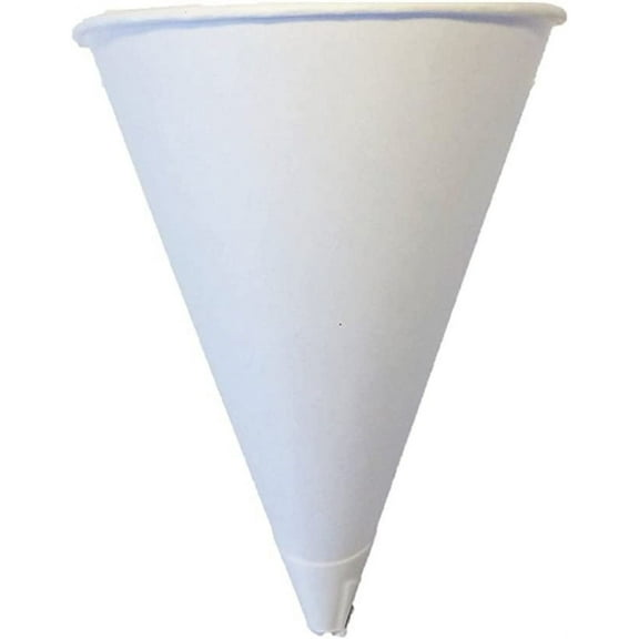 Solo Bare 4 oz. Paper Cone Water Cup, Rolled Rim, 800 Count