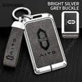 thumbnail image 2 of For Aito Card Key Case M5 M7 Protector Shell Keychain Keyless Bag Auto Accessories Zinc Alloy Leather Car Key Case Cover, 2 of 20