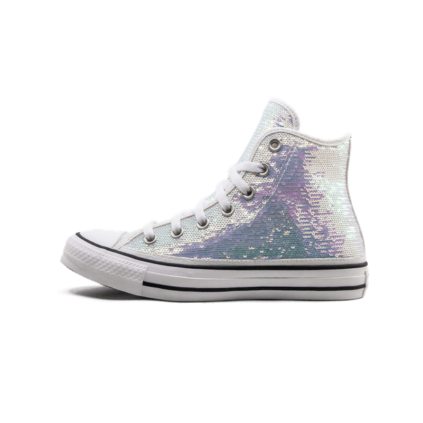 CONVERSE Chuck Taylor All Star Sequins Sneakers Silver / Vintage White /  Black جهاز تحكم عن بعد