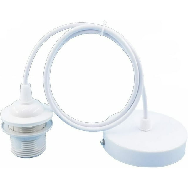 Chic Pendant Lamp Kit, Industrial Mini Pendant Light Kit, White Pendant Light With All Mounting Hardware, Quick Setup And Customization Options Available (White)
